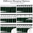 thumbnail image 3 of Green Velvet Curtains 102 inches Long 2 Panels, Luxury Dark Green Decorative Backdrops Light Blocking for Party/Holiday, Solid Warming Drapes Heat & Cold Resistant for Bedroom, W52 x L102, 3 of 9