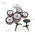 thumbnail image 3 of Darzheoy Toddlers Drum Set Kids Jazz Drum Kit Band Rock Drum for 3-5 Years Old Birthday Xmas Gift, Early Learning Musical Toy Set with Easy Assembly, 3 of 8