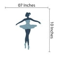 thumbnail image 3 of BALLERINA - Home Living Room Ballerina Decoration Art Basic Ballet Dancing Step Design Vinyl Adhesive Wall Decal - Kids Girls Bedroom Blue Tutu Floral Dress Wall Sticker 7" x 10", 3 of 3