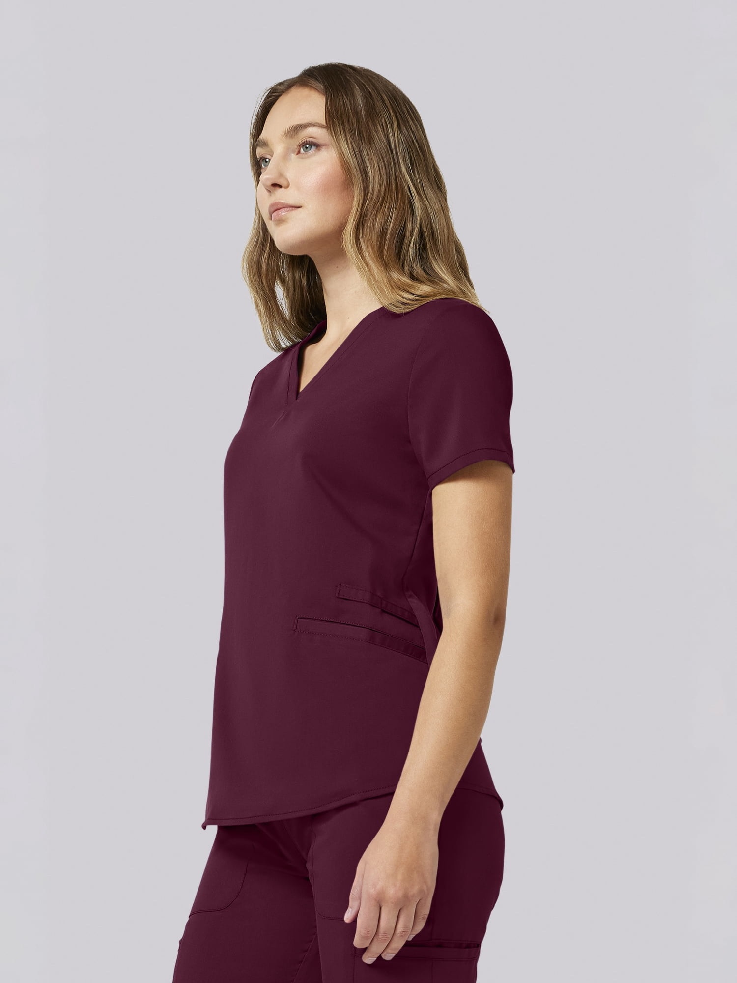 Scrubstar Ultimate Women’s Antimicrobial Welt Pocket V-Neck Scrub Top, Sizes XS–3XL