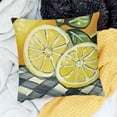 thumbnail image 2 of BANET Decorative Throw Pillow Cover , Black White Check Stripes Porch Outdoor Home Decor, Wreath Couch Cushion Case White, 2 of 5