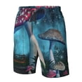 thumbnail image 5 of Kdxio Fantasy Mushrooms Pattern Mens Casual Shorts - Drawstring Summer Beach Sports Shorts for Men, 5 of 9