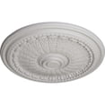 thumbnail image 3 of Ekena Millwork 27"OD x 2 1/2"P Brunswick Ceiling Medallion (Fits Canopies up to 4 1/2"), Hand-Painted Ultra Pure White, 3 of 5