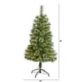 thumbnail image 4 of Nearly Natural 4' Green Slim Snow Tip Pine Artificial Christmas Tree with 100 Clear LED Lights, 4 of 8