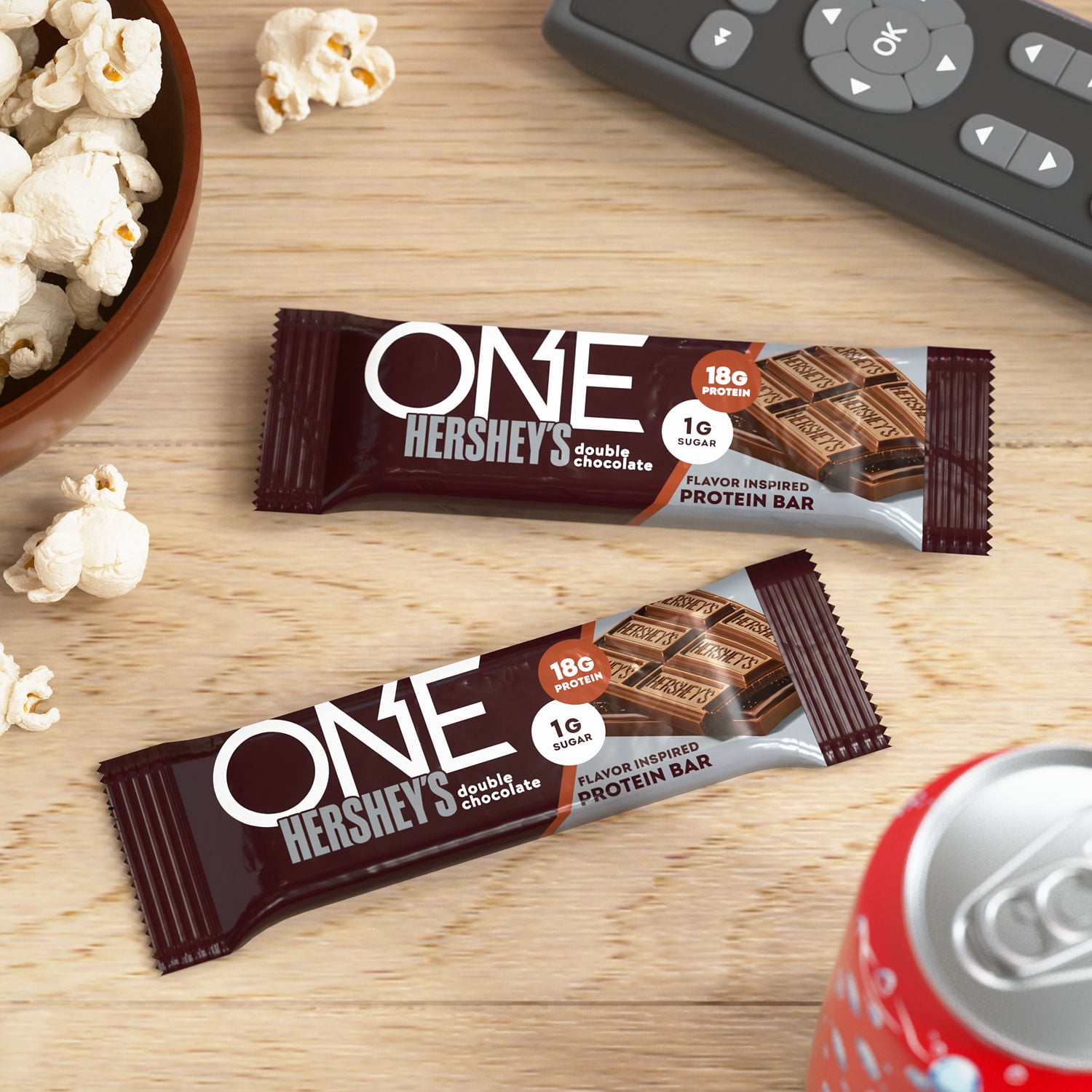 ONE Brands HERSHEY'S Double Chocolate Flavored Protein Bars, 2.12 oz 4 Count Bars