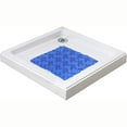 thumbnail image 2 of Bubbles Non-Slip Square Shower Mat Clear Navy Blue 20″L X 20″W, 2 of 4