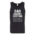 thumbnail image 2 of Wild Bobby,Dad Knows Everything Know It All Funny Men, Father's Day, Tees, Father's Day, Men Graphic Tank Top, Black, Medium, 2 of 3