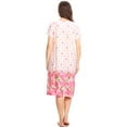 thumbnail image 4 of Lati Fashion Women Nightgown Sleepwear Female Short Sleeve Sleep Dress Nightshirt Pink 2X, 4 of 4