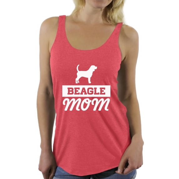Awkward Styles Women's Beagle Mom Dog Lover Graphic Racerback Tank Tops