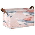 thumbnail image 2 of BZSMCE Collapsible Fabric Cube Storage Bins Cute Blue Whale in Snow Design Pattern Storage Box, 2 of 8