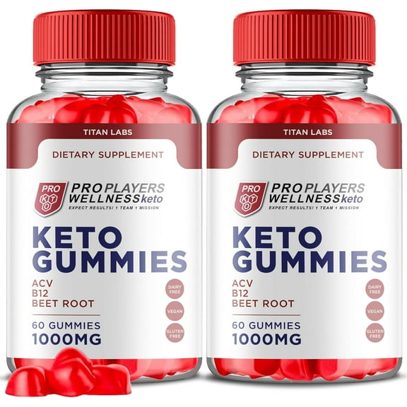 (2 Pack) Pro Players Wellness Keto ACV Gummies - Apple Cider Vinegar Supplement for Weight Loss - Energy & Focus Boosting Dietary Supplements for Weight Management & Metabolism - 120 Gummies