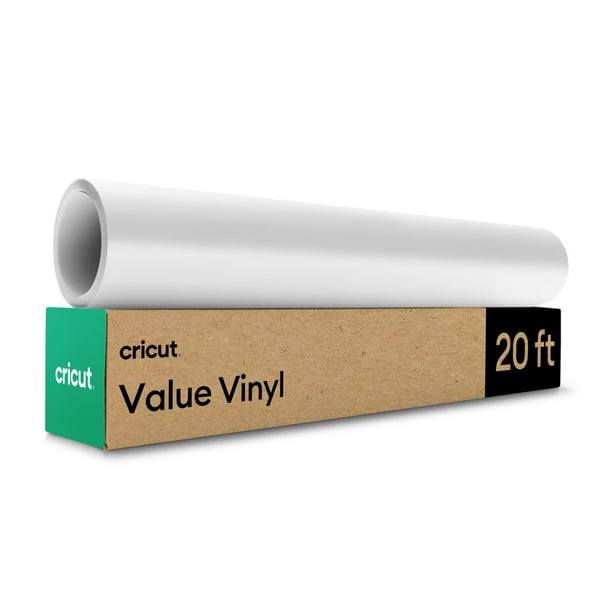 Rollo de vinilo Cricut Value, permanente, blanco mate, 30,5 cm x 6,1 m