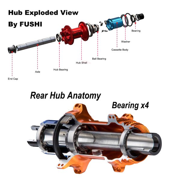 10PCS Bike Bicycle Hub Bottom Bracket Bearings 163110 2RS
