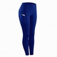 thumbnail image 5 of UngA Women's High Waisted Tummy Control Yoga Pants with Pockets Athletic Leggings for Women Blue,S, 5 of 5