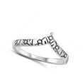 thumbnail image 4 of Stamped Chevron Ring .925 Sterling Silver Band Jewelry Female Male Unisex Size 5, 4 of 4