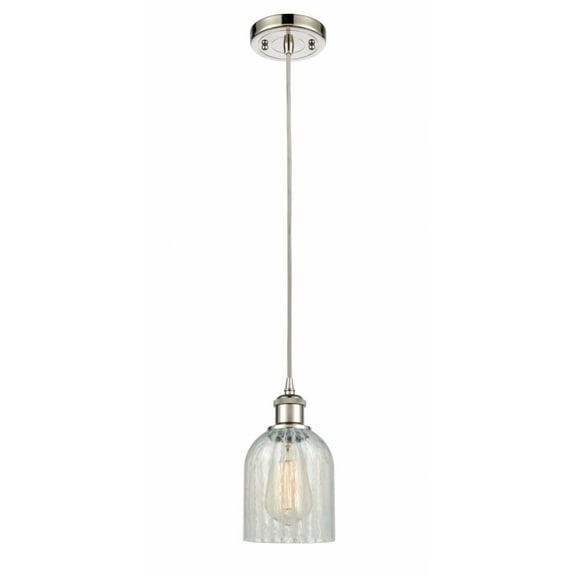 Innovations 516-1P-PN-G2511 Caledonia 1 Light Mini Pendant part of the Ballston Collection, Polished Nickel