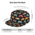 thumbnail image 6 of Daiia Retro Video Game print Flat Bill Hats Flat Brim Trucker Cap Baseball Cap Adjustable Classic Low Profile Hat Unconstructed Plain Cap, 6 of 9