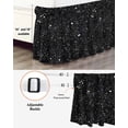 thumbnail image 3 of Black Star Sky Wrap Around Bed Skirts for Queen Bed 16" Drop,Bed Skirt with Adjustable Elastic Belt Dust Ruffle Bed Valance for Bedroom Hotel Modern Country Simple Abstract Pattern Bed Frame Cover, 3 of 7