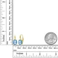 thumbnail image 4 of Gem Stone King 7.20 Ct Oval Millennium Blue Mystic Quartz 18K Yellow Gold Plated Silver Earrings, 4 of 5