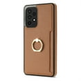 thumbnail image 4 of Allytech for Samsung Galaxy A53 5G Case with Ring Holder, Premium PU Leather Kickstand Shockproof Cards Holder Cash Pocket Wallet Case Cover for Samsung Galaxy A53 5G - Brown, 4 of 7