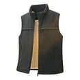 thumbnail image 4 of Rutainlusire Mens Warm Stand Collar Sleeveless Jackets Vest 2025 Men's Solid Color Sleeveless Hooded Zipper Cardigan Warm Jacket, 4 of 5