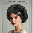 thumbnail image 2 of Red Satin Head Bonnets for Hair Women Sleeping Night Sleep Wrap Cap Bonnet Single Layer 1Pack, 2 of 7
