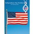thumbnail image 4 of Dorunmo American Flag Necklace 925 Sterling Silver Patriotic Necklace 4th of July Pendant Independence Day Gifts for Women, 4 of 6