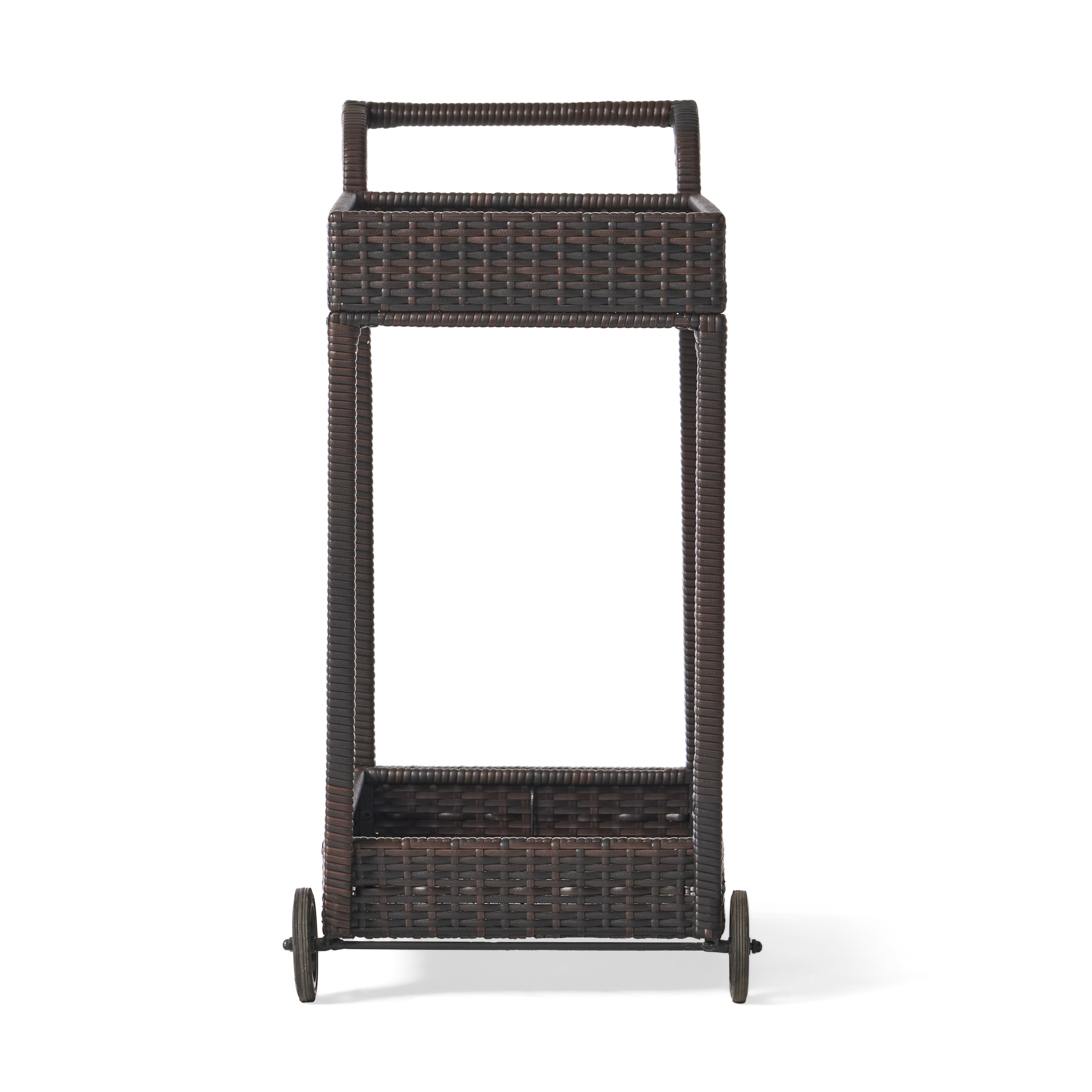 Wicker Brown Bar Cart