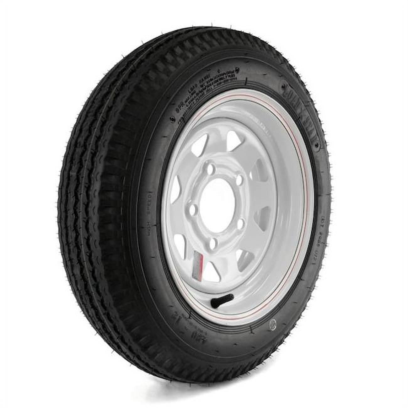 1120 lb capacity Kenda 5-hole 9 x 6.5 White Trailer Wheel and Tire 