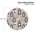 thumbnail image 3 of Pofeuu Cartoon Bear Brown Print Leather Coasters Set of 6, Round Cups Mugs Mat Pad for Home Kitchen Heat Resistant Drink Coasters,Round Shape, 3 of 7
