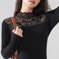 thumbnail image 7 of Breezora Womens Long Sleeve Thermal Tops Stand Neck Warm Fleece Turtleneck Undershirt For Autumn Winter Elegant, 7 of 7