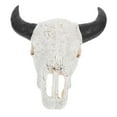 thumbnail image 6 of OUNONA Unique Bull Horn Skull Head Wall Decor Easy To Install Suitable For Home Office Party Decoration Faux Animal Head Wall Mount Art, 6 of 8