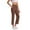 Coffee（womens pants）, variant on ZHYou Womens High Waisted Dress Pants,Cropped,Stretchy,Slim Fit,Office Pants with Side Slit,Blue,Size 2XL