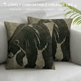 thumbnail image 3 of Qinduosi Pillow Covers Set of inch, Black Throw Pillow Covers Cabin Decor Gray Pillowcase Rustic Cushion Couch Cover Outdoor Cushion Case, 3 of 5