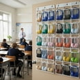 thumbnail image 6 of Classroom Headphone Storage Organizer W/ 30 Pockets, PVC Clear Classroom Pocket{, 6 of 9