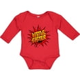 thumbnail image 3 of Inktastic Little Sister Super Hero Girls Long Sleeve Baby Bodysuit, 3 of 5