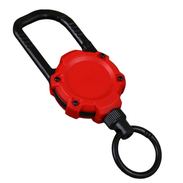 Porte-clés Rétractable, Lanière, Mousqueton Robuste avec Longue Corde en Nylon, Protection Magnétique Anti-Vol Boucle-week