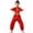 X2 Red, variant on Krdevn Boys & Girls Traditional Kung Fu Outfit, 3-Piece Wushu Training Uniform,White