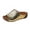 Gold, variant on Peep Toe Wedge Platform Sandals for Women, Croc Embossed Thick Sole Casual Shoes with Stitching Detail, Summer Fashion Sandals