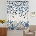 thumbnail image 2 of Blue Coastal Starfish Sheer Curtains 54 Inches Long, Beach Nautical Shell Eucalyptus Rustic Light Filering Curtains, Breathable Simi Curtain Privacy Drapes for Kitchen Bathroom Small Window Treatment, 2 of 9