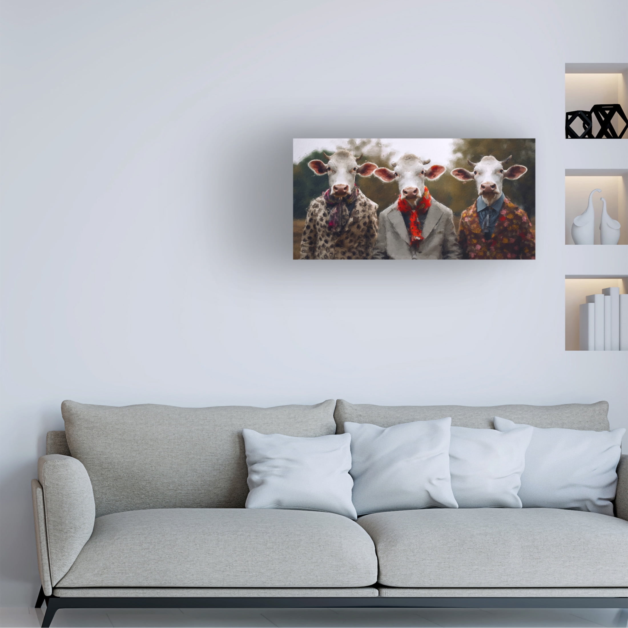 Canvas Wall Art - Sean Parnell 'Outstanding In Their Field' Wall Art for Living Room, Bedroom, or Office Décor by Trademark Fine Art - 32 x 16 Inches