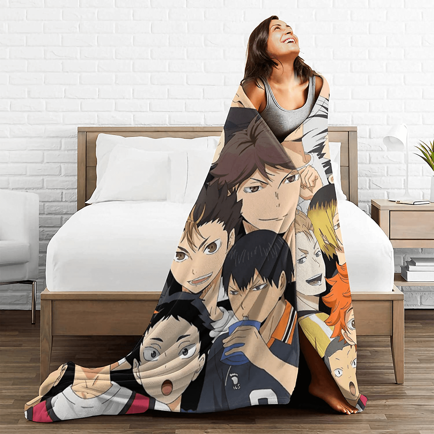 Super Soft Light Weight Throw Blanket Akaashi Keiji Manga Collage Summer Quilt for Bed Couch Sofa 60X50 Medium for Teen