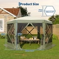 thumbnail image 2 of 13x13FT Instant Pop-Up Gazebo Tent, One-Push Setup Canopy with Removable Top & Wind Walls, Waterproof Outdoor Shelter for Camping, Backyard, Parties, 2 of 8