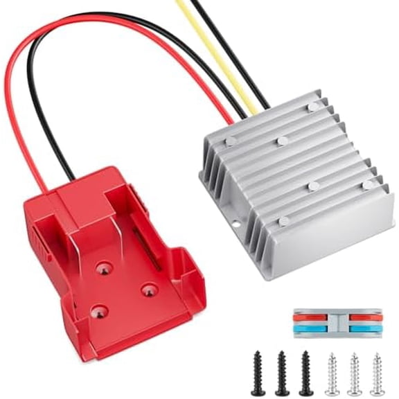18V to 12V Step-Down Converter for Milwaukee M18 Battery Adapter, DC 12V 20A 240W Buck Converter Regulator for Golf Carts, RC Cars, Trucks, Lamps and DIY$$Tools & Hardware Other