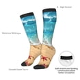thumbnail image 4 of Naloa Tropical Beach With Starfish Knee Socks, High Socks Long Stretchy Sock Women Knee High Stocking, Long Socks for Women, 4 of 6