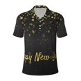 thumbnail image 2 of Daiia Happy New Year Pattern Men’s Polo Shirts,Solid Deck Shirt,Classic Fit, Breathable Cotton Polo for Casual and Sport Wear-3X-Large, 2 of 7