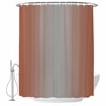 thumbnail image 2 of Dark Orange Grey Ombre Waterproof Fabric Shower Curtain,Modern Gradient Abstract Art Waterproof Fabric Shower Curtain for Bathroom Curtains Bathtubs Hotel Shower Curtains with 12 Hooks Long 72x78in, 2 of 8