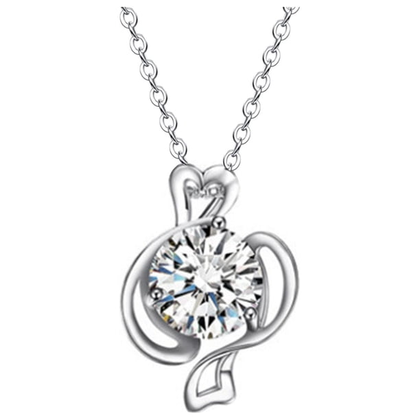 Collar para mujer, joyería para mujer, collar de aleación de metal ahuecado con incrustaciones, joyería de confesión para dama, collar de aleación de regalo