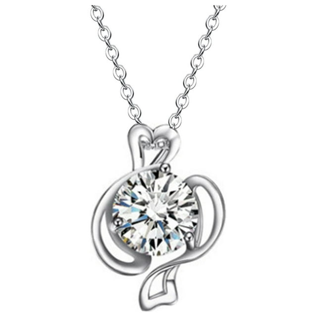 Collar para mujer, joyería para mujer, collar de aleación de metal ahuecado con incrustaciones, joyería de confesión para dama, collar de aleación de regalo