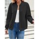 thumbnail image 4 of Suéter Tipo Cárdigan con Cremallera para Mujer, Sudadera con Capucha, Chaqueta de Larga, Conjuntos de Cuello Redondo, Abrigo Informal. Negro L, 4 of 10